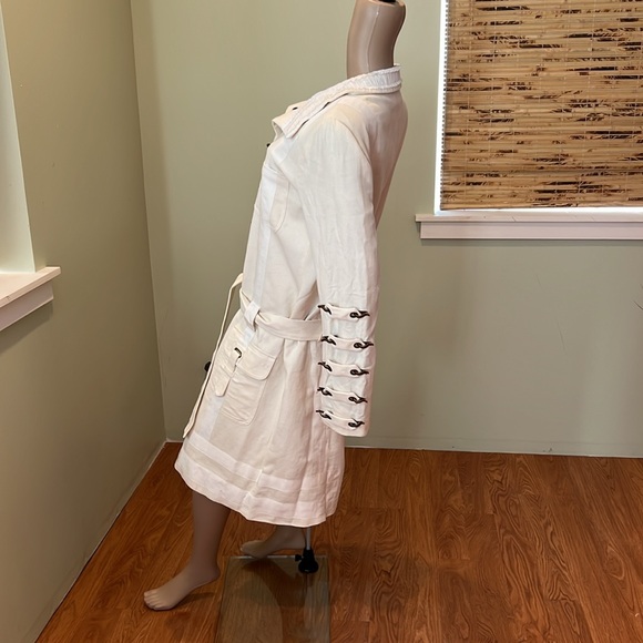 L.A.M.B. By Gwen Stefani Gorgeous Cotton Denim Coat With Logo Metal Clasps 10 - Picture 5 of 13